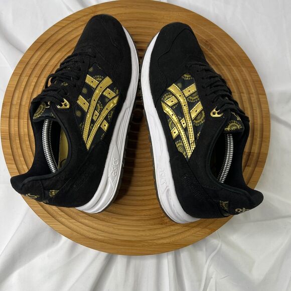 ASICS TIGER women’s GEL SAGA Black/ Gold Fusion Samurai Style Sneakers Size 6.5 main image 11